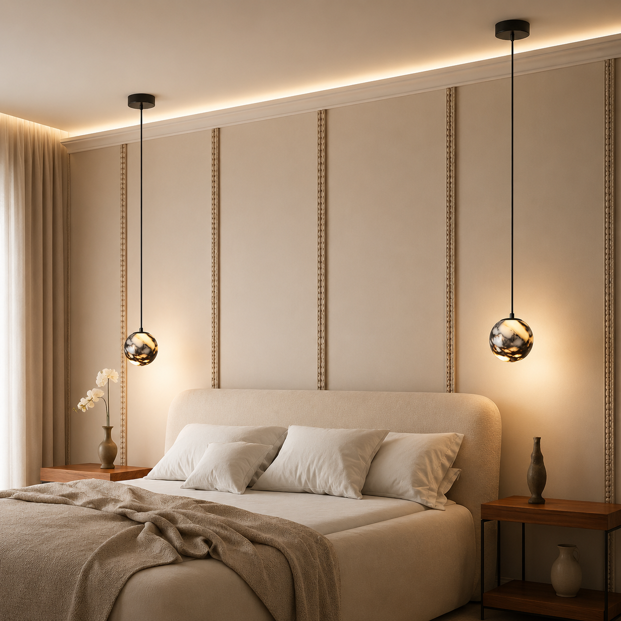 Marble Pendant Light – Decorative Hanging Lamp