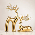 Luxury ceramic deer sculpture set for elegant home décor