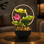 Tabletop Water Fountain – LED Relaxation Waterfall for Home & Desk Decor