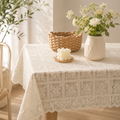 Antique Lace Embroidered Tablecloth
