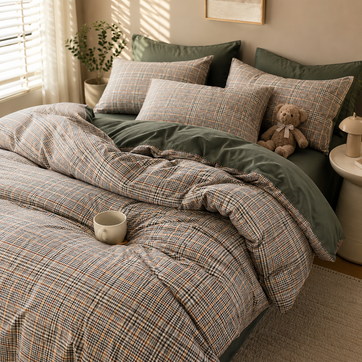 Nordic Plaid Luxury Bedding Set