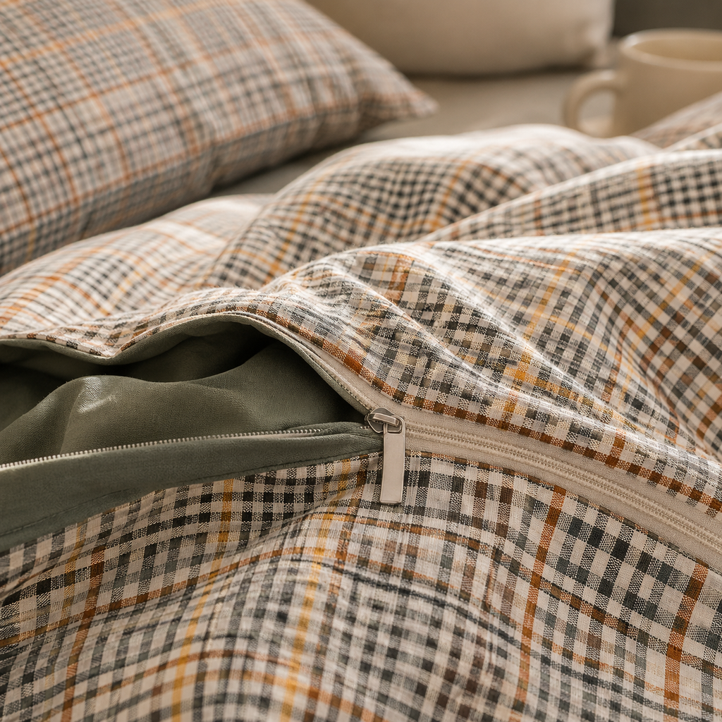 Nordic Plaid Luxury Bedding Set
