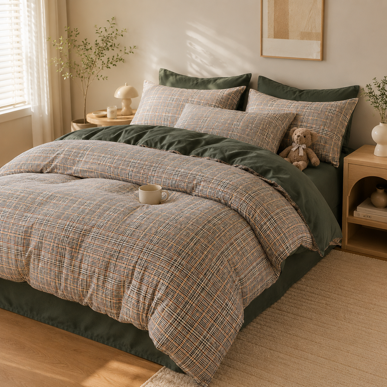 Nordic Plaid Luxury Bedding Set