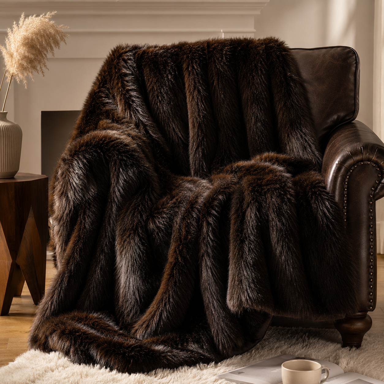 Luxury Faux Fur Throw Blanket