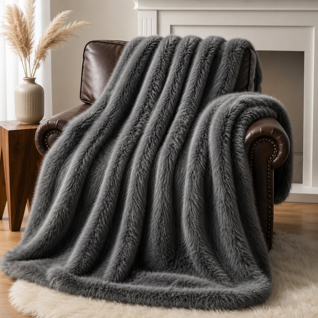 Luxury Faux Fur Throw Blanket