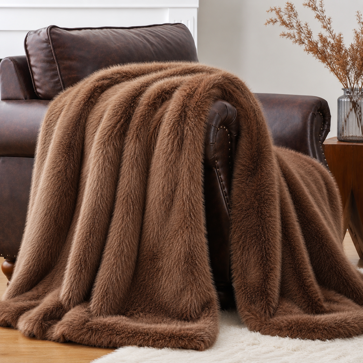 Luxury Faux Fur Throw Blanket