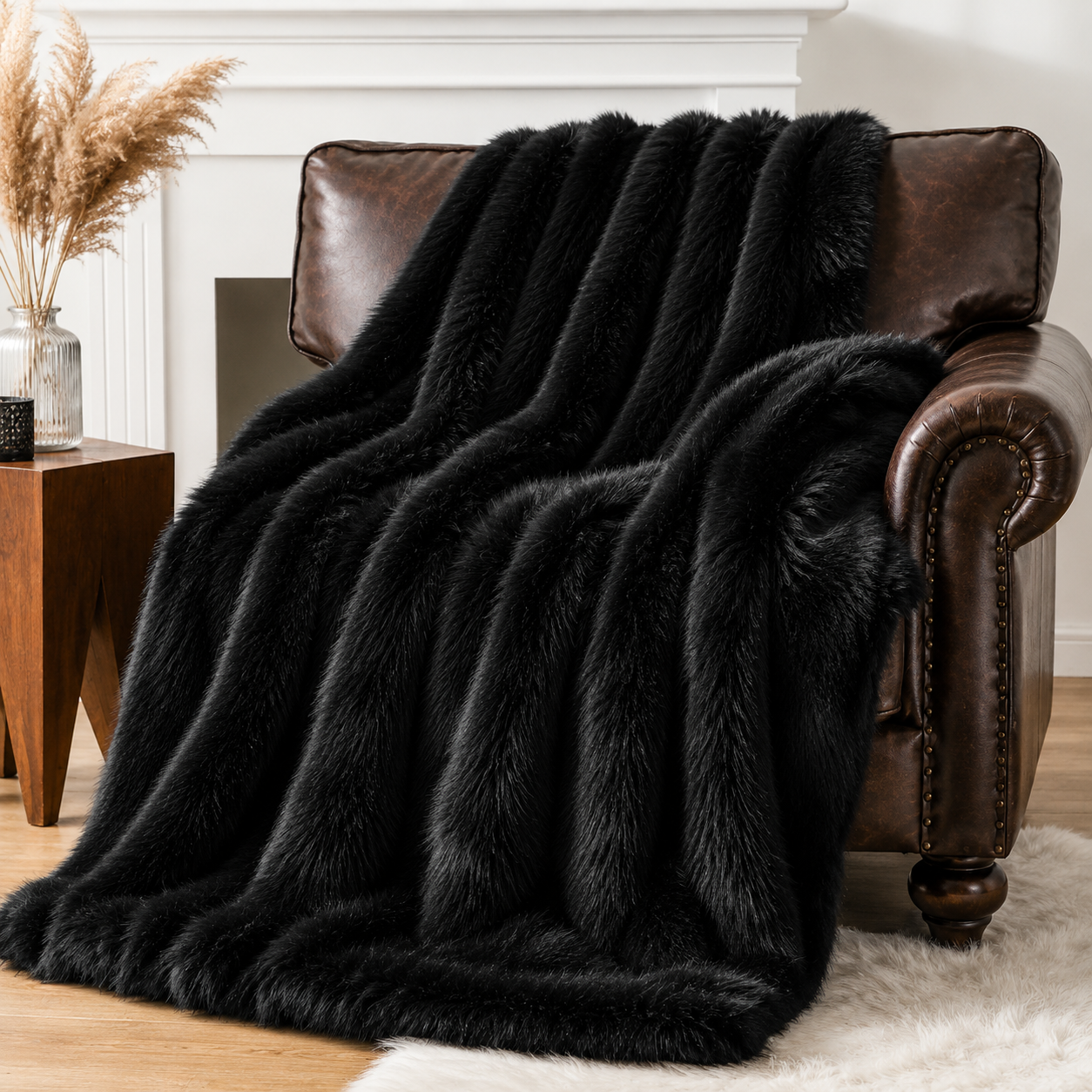 Luxury Faux Fur Throw Blanket
