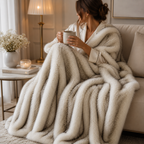 Luxury Faux Fur Blanket – Soft Plush Winter Throw Blanket