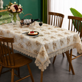 Luxury Embroidered Lace Tablecloth – Elegant Rectangular Table Cover