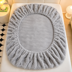 Fluffy Plush Fitted Bed Sheet – Winter Warm Rabbit Fleece Mattress Cover