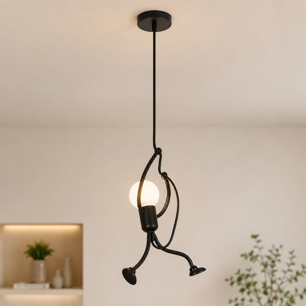 Little Man Pendant Light – Decorative Iron Ceiling Lamp