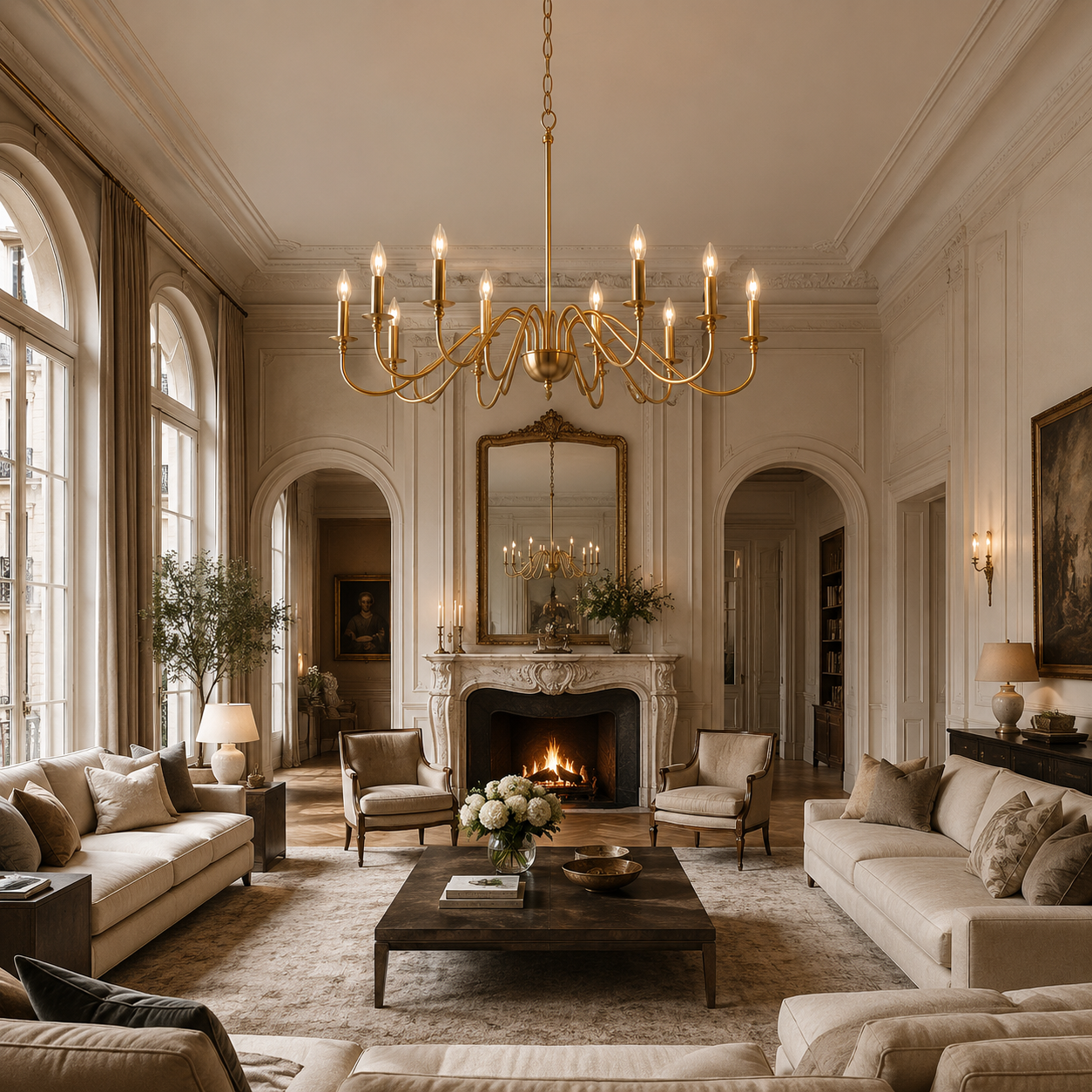 Decorative 8-Light Chandelier – Iron Ceiling Lamp