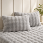 Fluffy Plush Pillowcase Set – Soft Winter Rabbit Fleece Pillow Covers