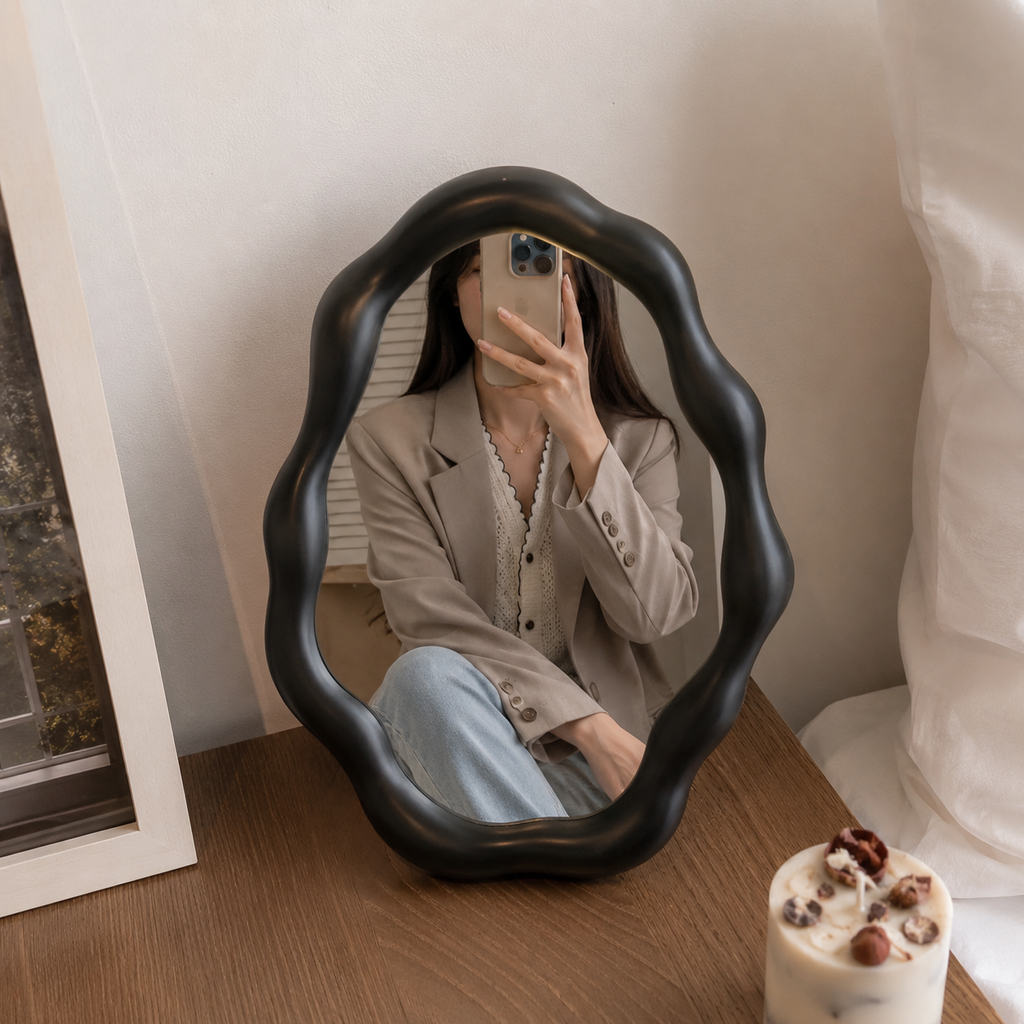 Cloud Decorative Mirror – Modern Desktop Accent Mirror