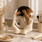 Decorative Desktop Mirror – Sculptural Vanity Accent