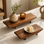 Wooden Display Riser Set – Decorative Table Stands (Set of 2)