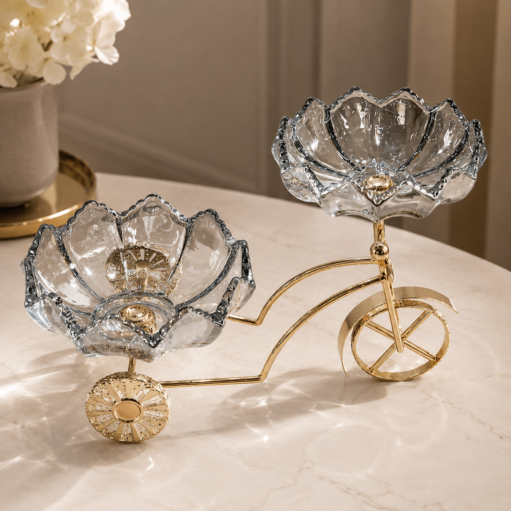 Crystal Glass Decorative Serving Bowl