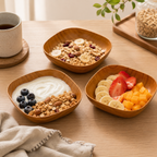 Wood Grain Serving Bowl Set – 5 Pieces