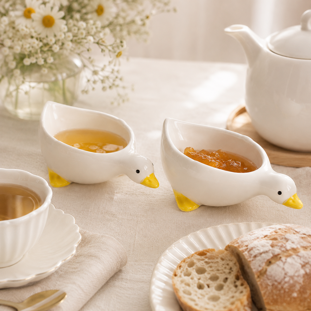 Ceramic Duck Serving Bowl Set