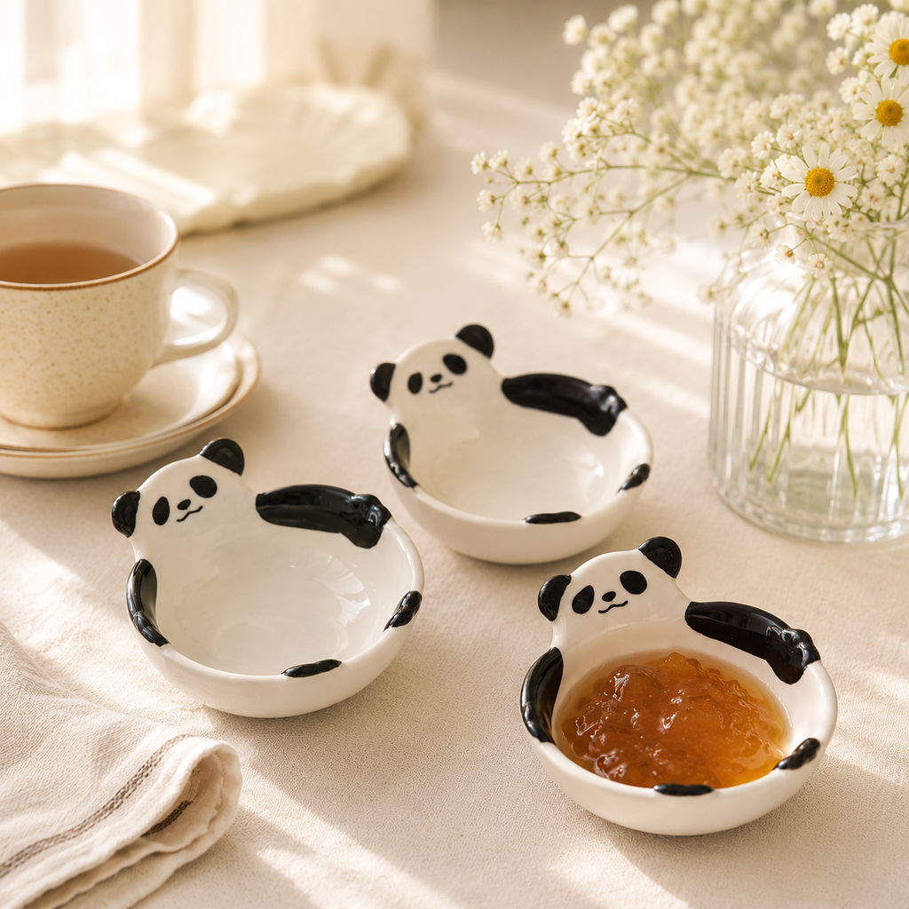Ceramic Panda Serving Bowl