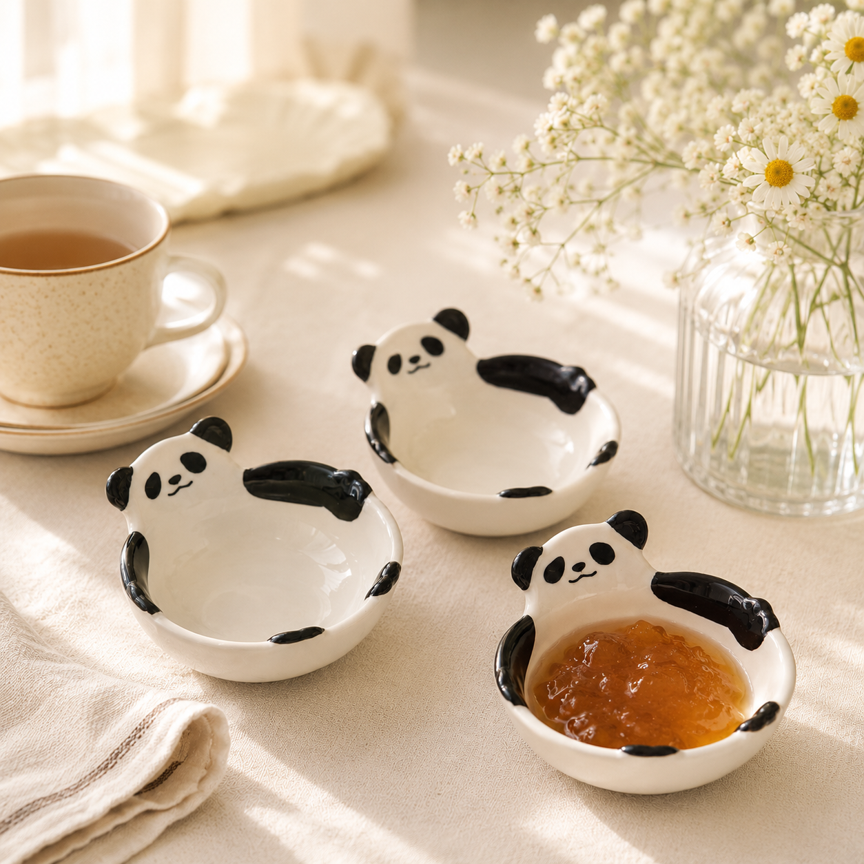 Ceramic Panda Serving Bowl
