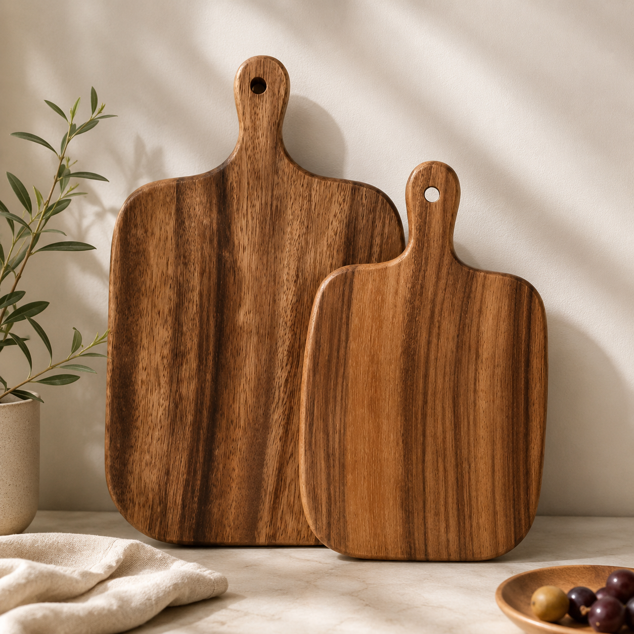 Wood Serving Board Set – Set of 2