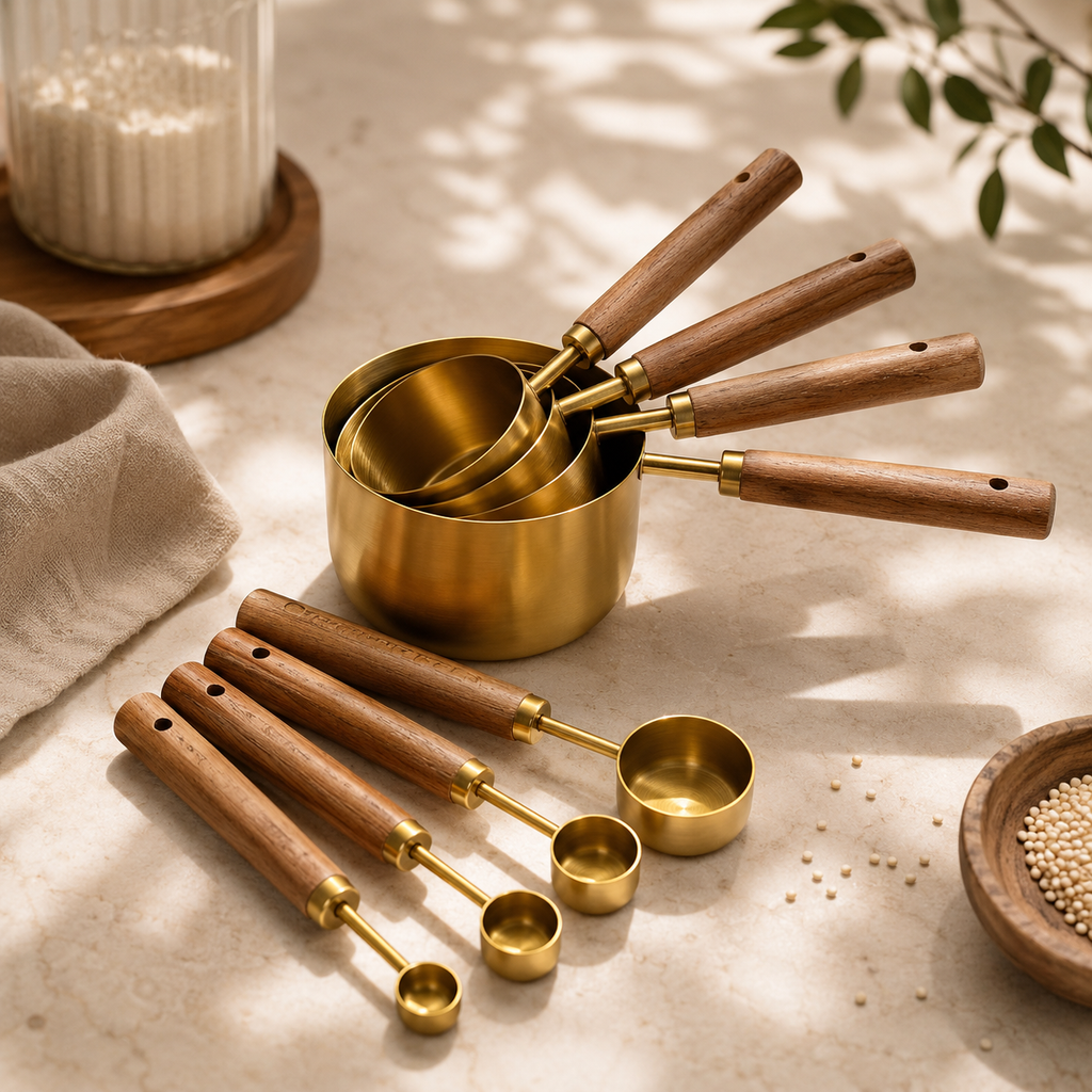 Gold Measuring Spoon Set – 8 Pieces