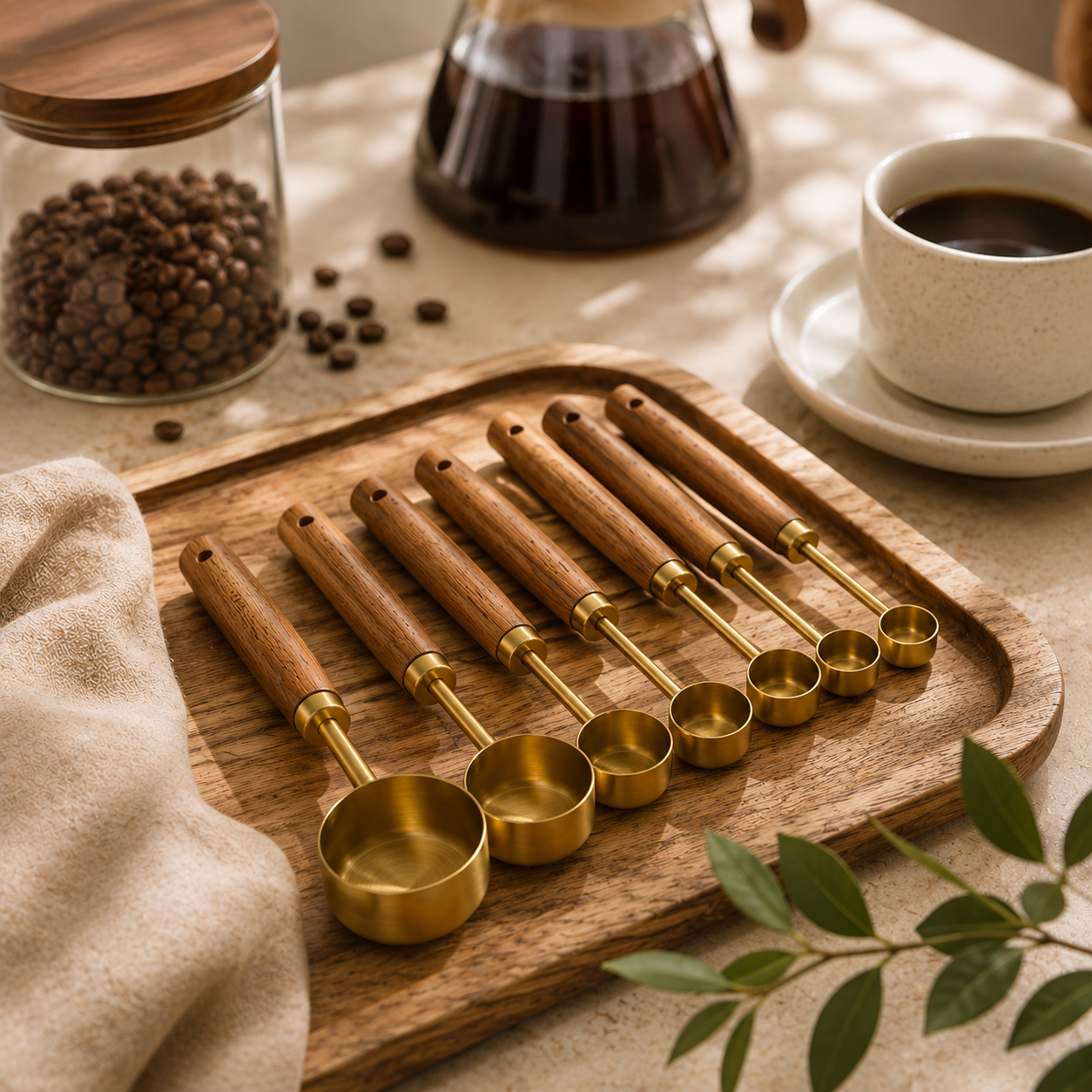 Gold Measuring Spoon Set – 8 Pieces