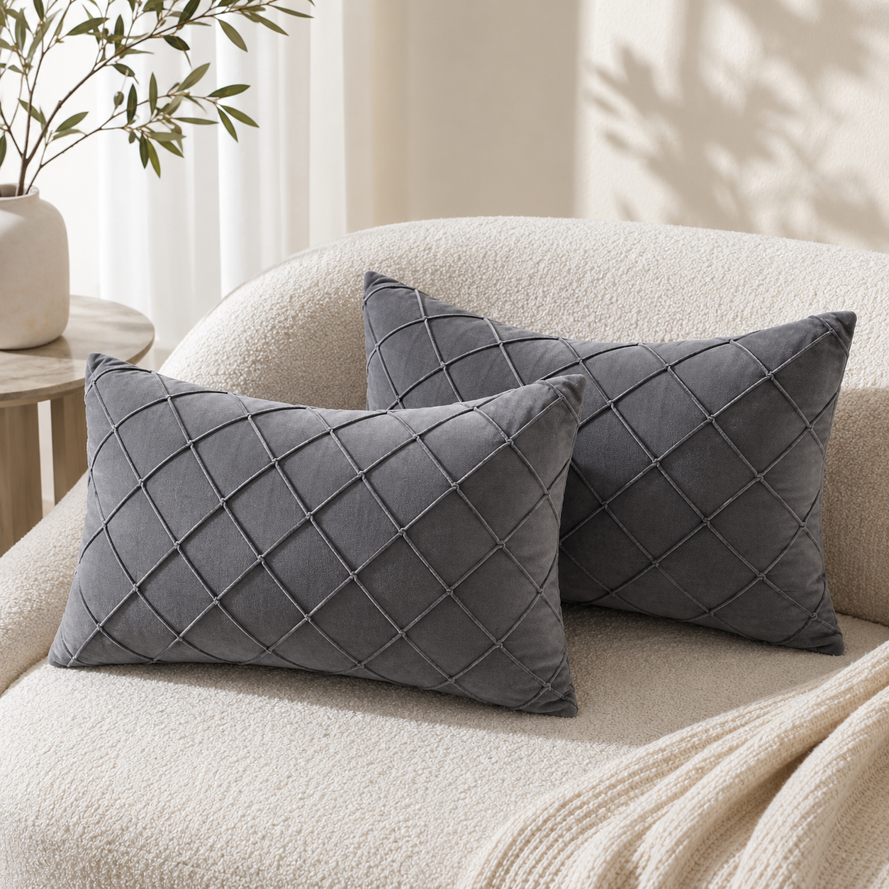 Velvet Cushion Cover Set – 2 Pieces