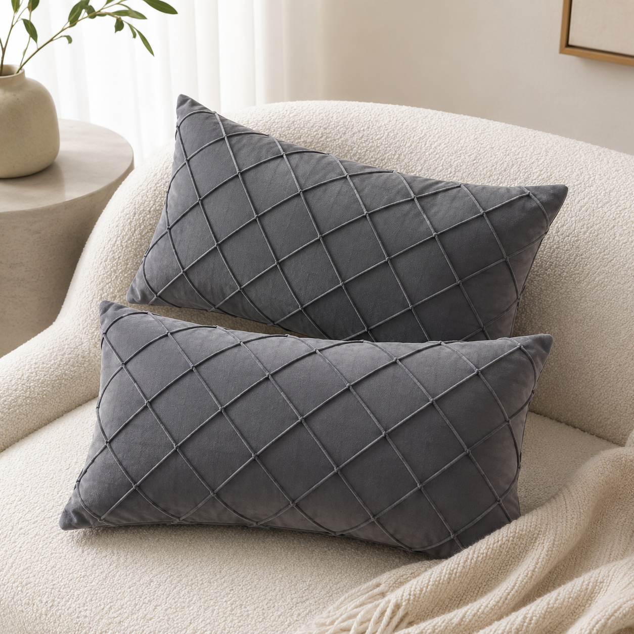 Velvet Cushion Cover Set – 2 Pieces