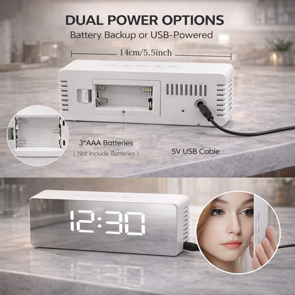 LED Alarm Clock with Temperature