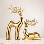 Ceramic Deer Ornament Set (2 Pieces) – Luxury Home Decor Sculpture