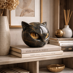 Black Cat Marble Decor – Minimalist Resin Sculpture