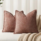 Soft textured chenille cushion cover for sofa and bedroom décor