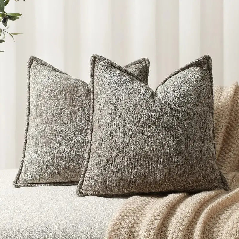 Soft textured chenille cushion cover for sofa and bedroom décor