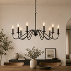 Decorative 8 light iron chandelier for modern interior lighting