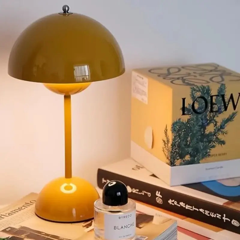 Decorative mushroom table lamp for bedside and living room lighting