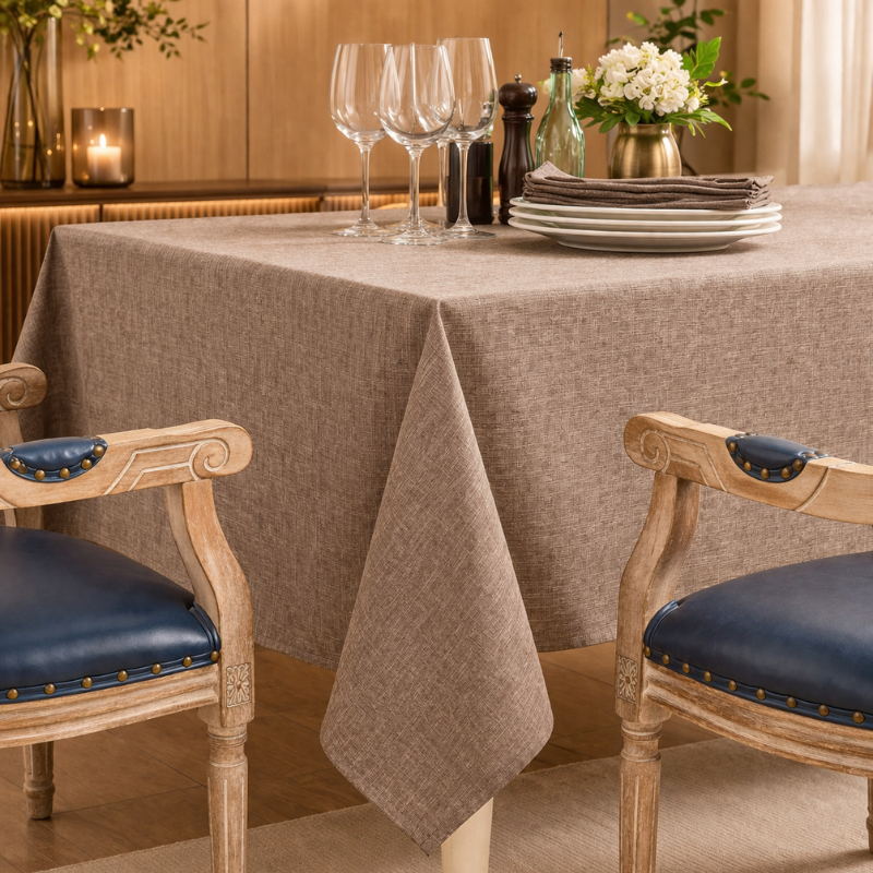 Waterproof Rectangular Tablecloth – Anti-Stain Fabric Cover for Dining & Outdoor Use