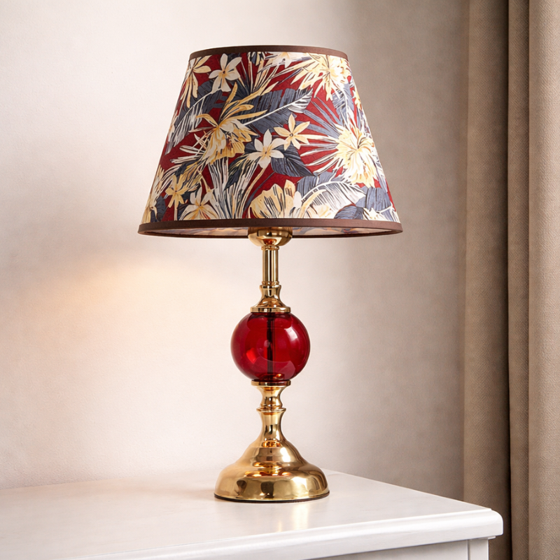 Modern Wall Lamp with Fabric Shade – Elegant Iron Bedside Light for Bedroom