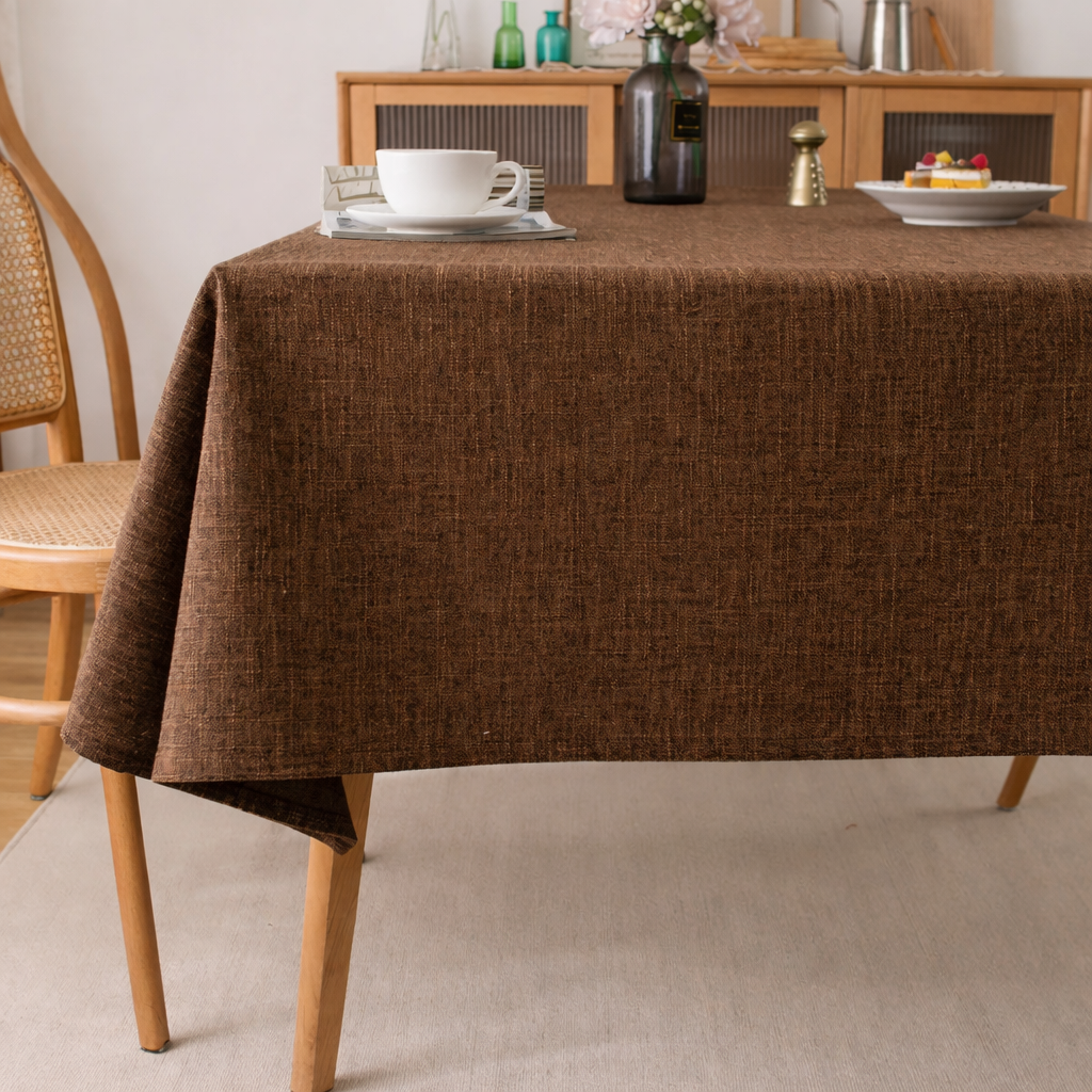 Waterproof Rectangular Tablecloth – Anti-Stain Fabric Cover for Dining & Outdoor Use