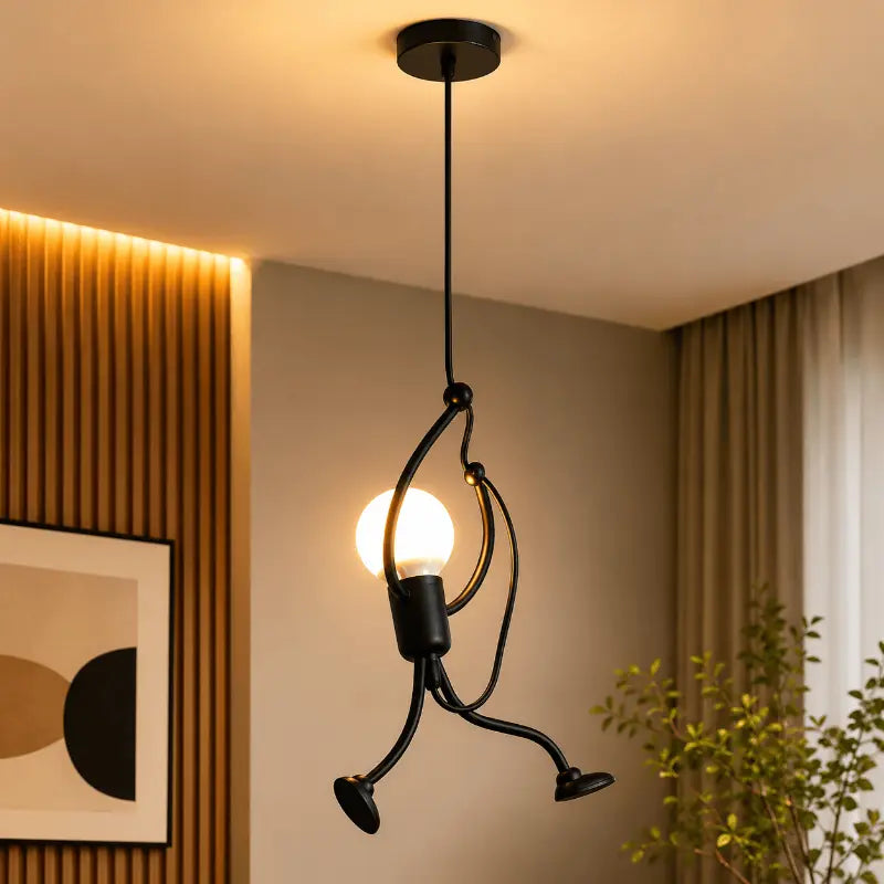 Decorative iron pendant light for modern interior lighting