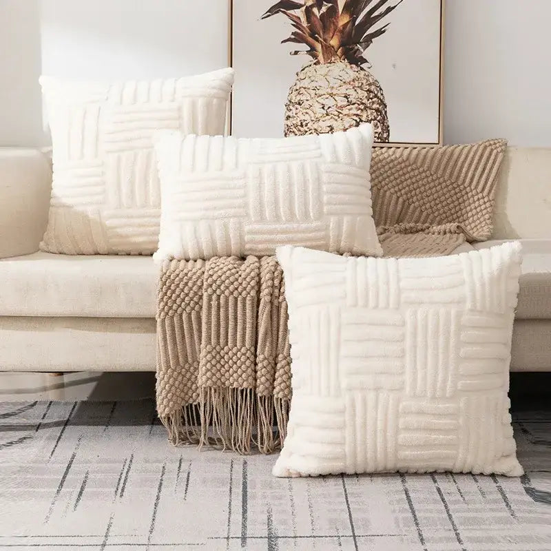 Luxury faux fur cushion cover for living room and bedroom décor