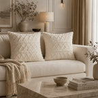 Luxury knitted plush cushion cover for living room and bedroom décor