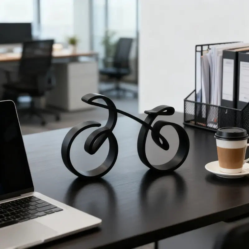 Minimalist bike sculpture for modern home and office décor
