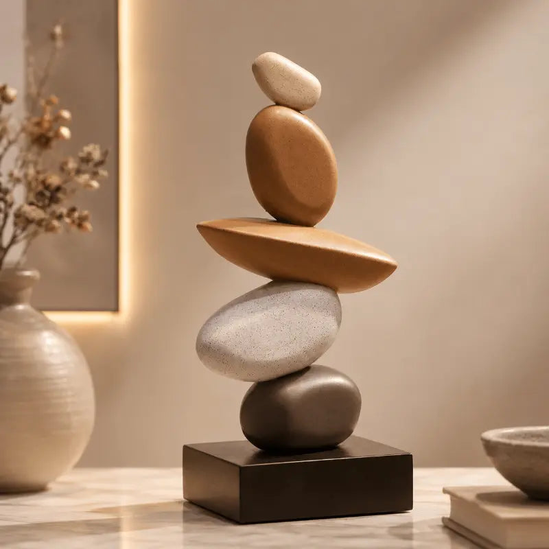 Nordic abstract resin sculpture for modern home and office décor