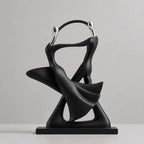 Nordic dancing couple resin sculpture for elegant home décor