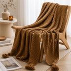 Nordic knit throw blanket for living room and bedroom décor