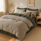 Nordic plaid luxury bedding set for a comfortable and elegant bedroom