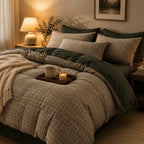 Nordic plaid luxury bedding set for a comfortable and elegant bedroom