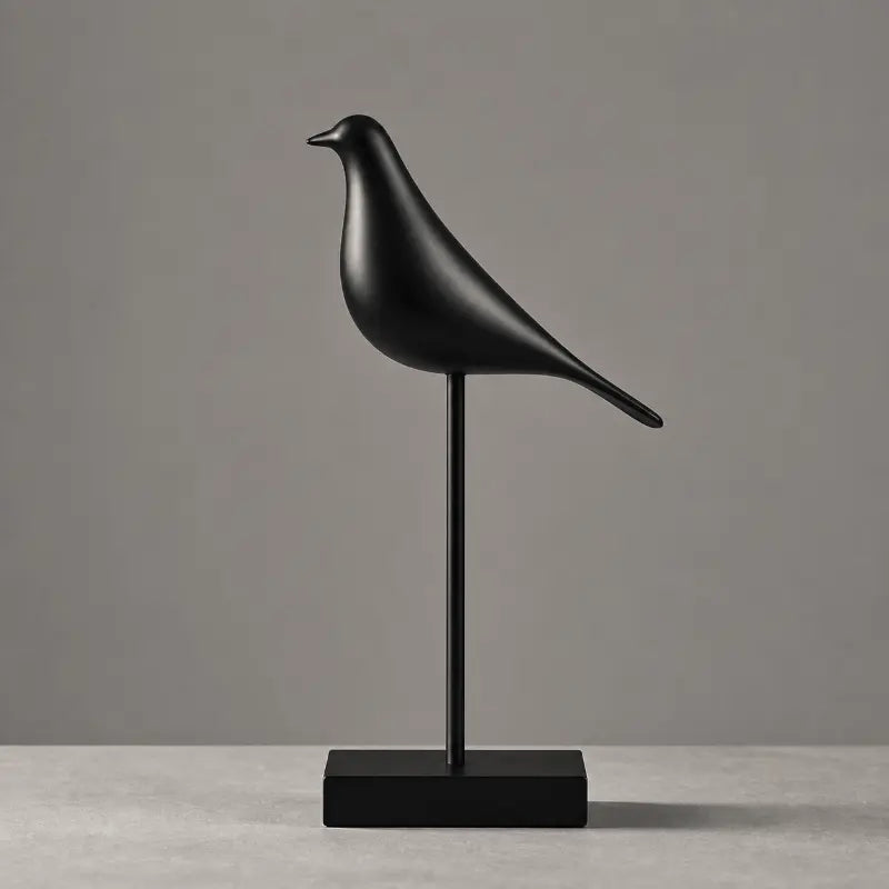 Nordic resin bird sculpture for minimalist home and desk décor